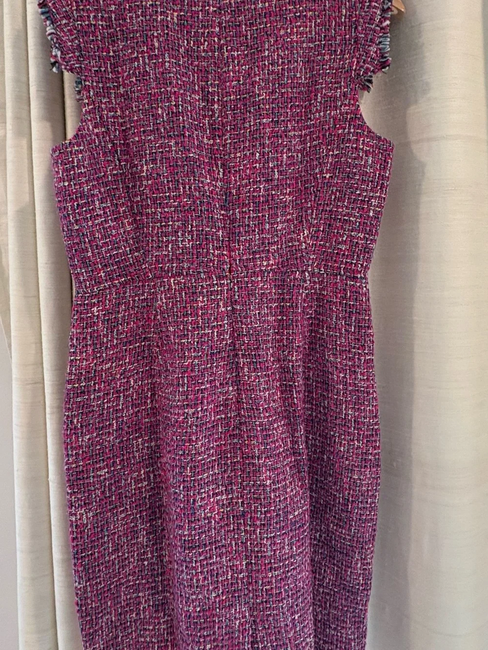 J. Crew Pink Tweed Sheath Dress